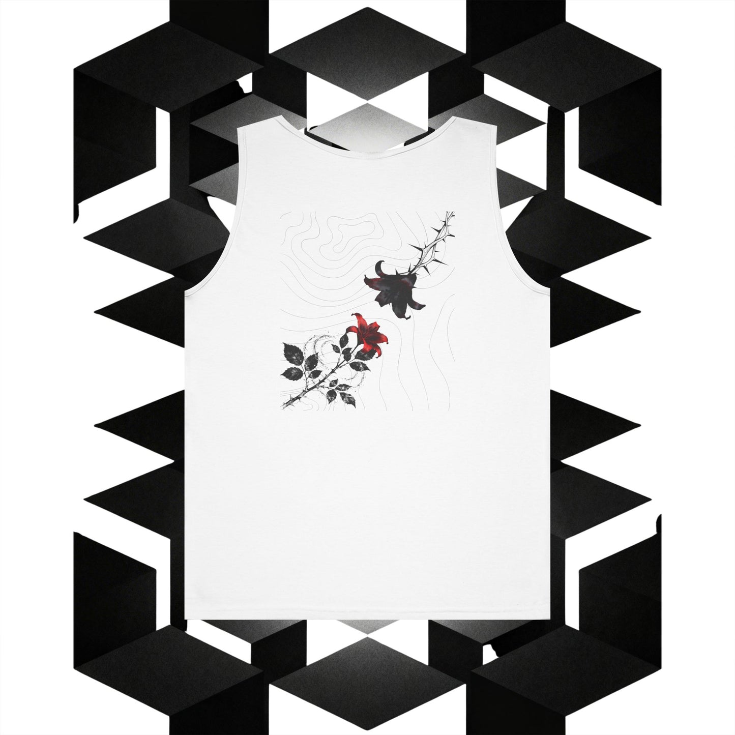 Shireclouds | Premium - BloodyNight Lily Oversized Tank Top